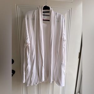 Athleta warm white pranayama wrap sweater